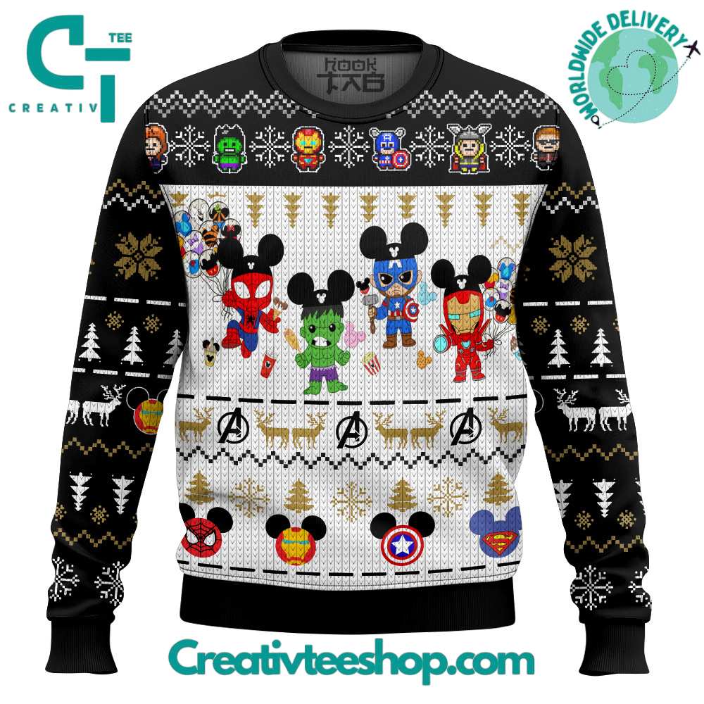 Avengers X Mickey Mouse Ugly Christmas Sweater - Image 2
