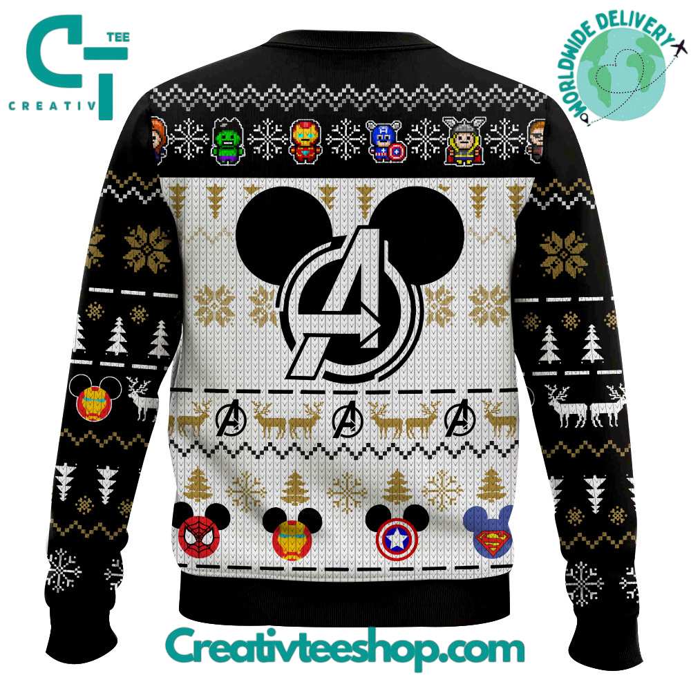 Avengers X Mickey Mouse Ugly Christmas Sweater - Image 3
