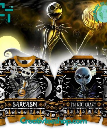 Jack Skellington Pumpkin Ugly Christmas Sweater