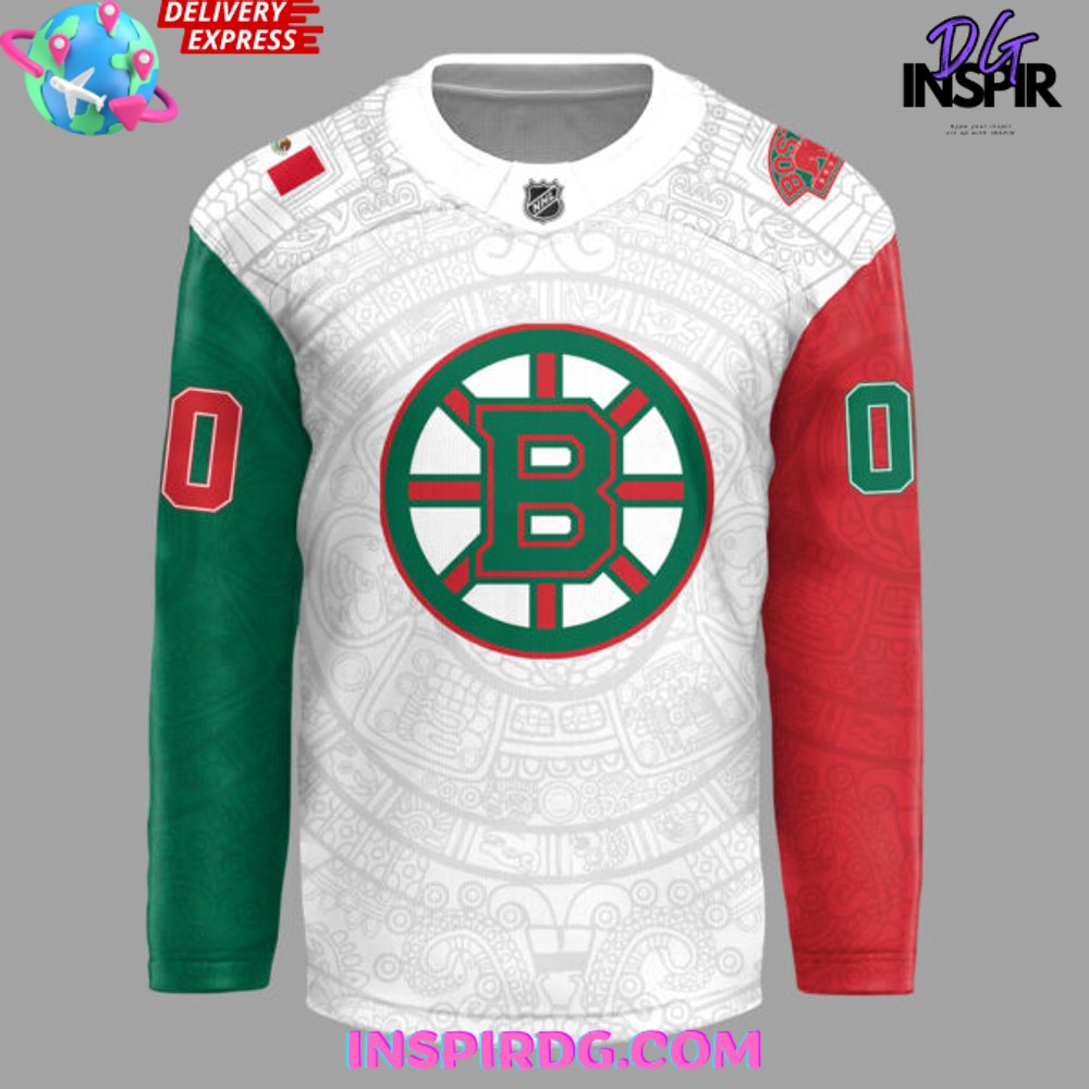 Boston Bruins Mexican Heritage Night 2025 Hockey Jersey - Image 2