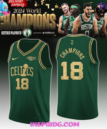 Boston Celtics 2024 World Champions Golden Jersey