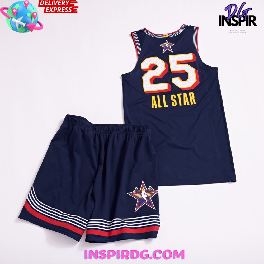 2025 Nba All-Star Game Uniforms Navy Blue Jersey - Image 3
