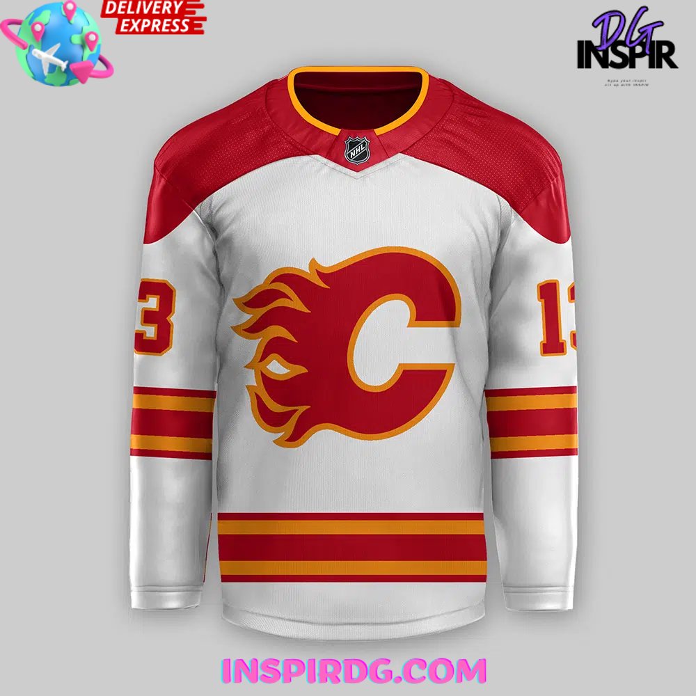 Calgary Flames 2024 White Hockey Jersey - Image 3