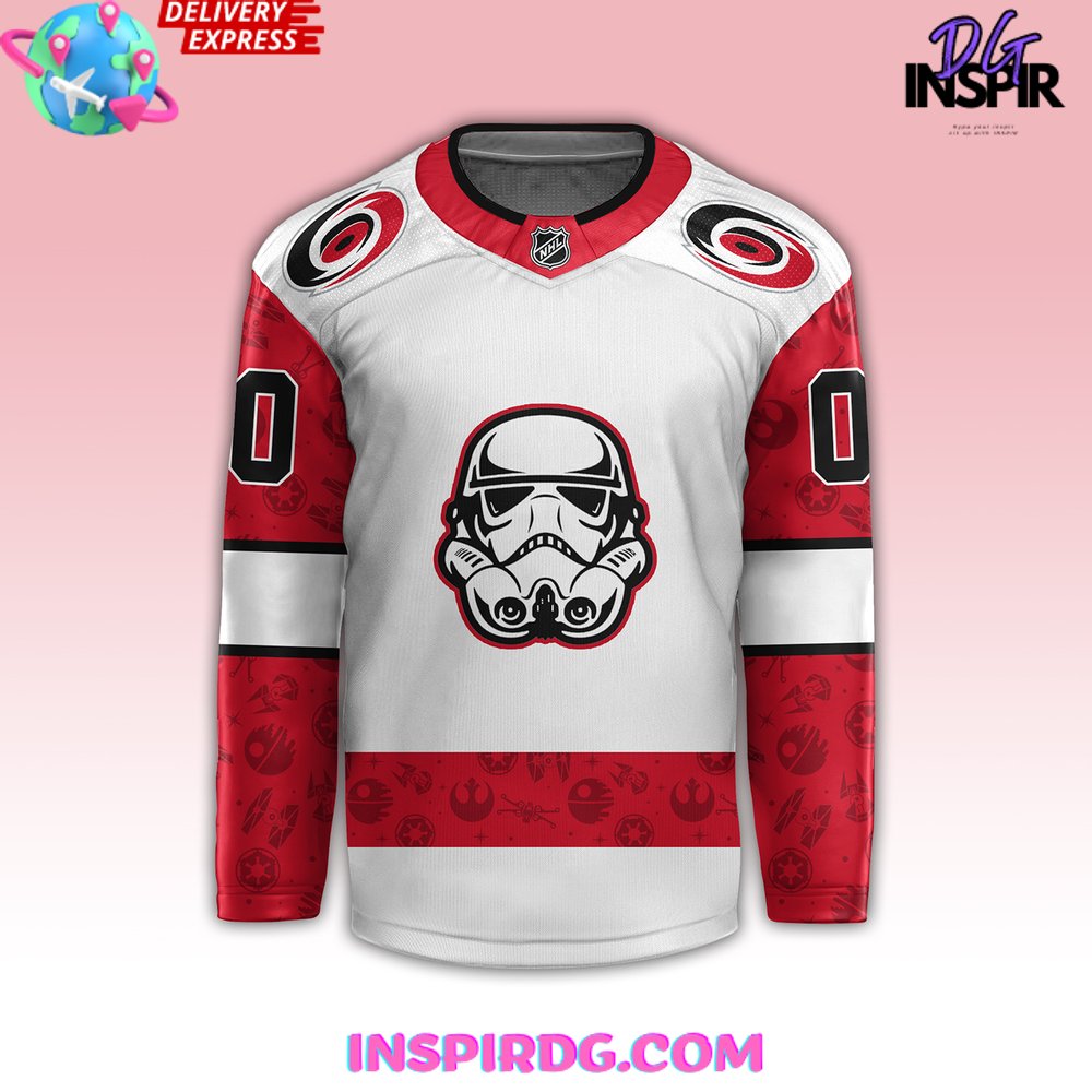 Carolina Hurricanes X Star Wars Night 2024 Custom Hockey Jersey - Image 2