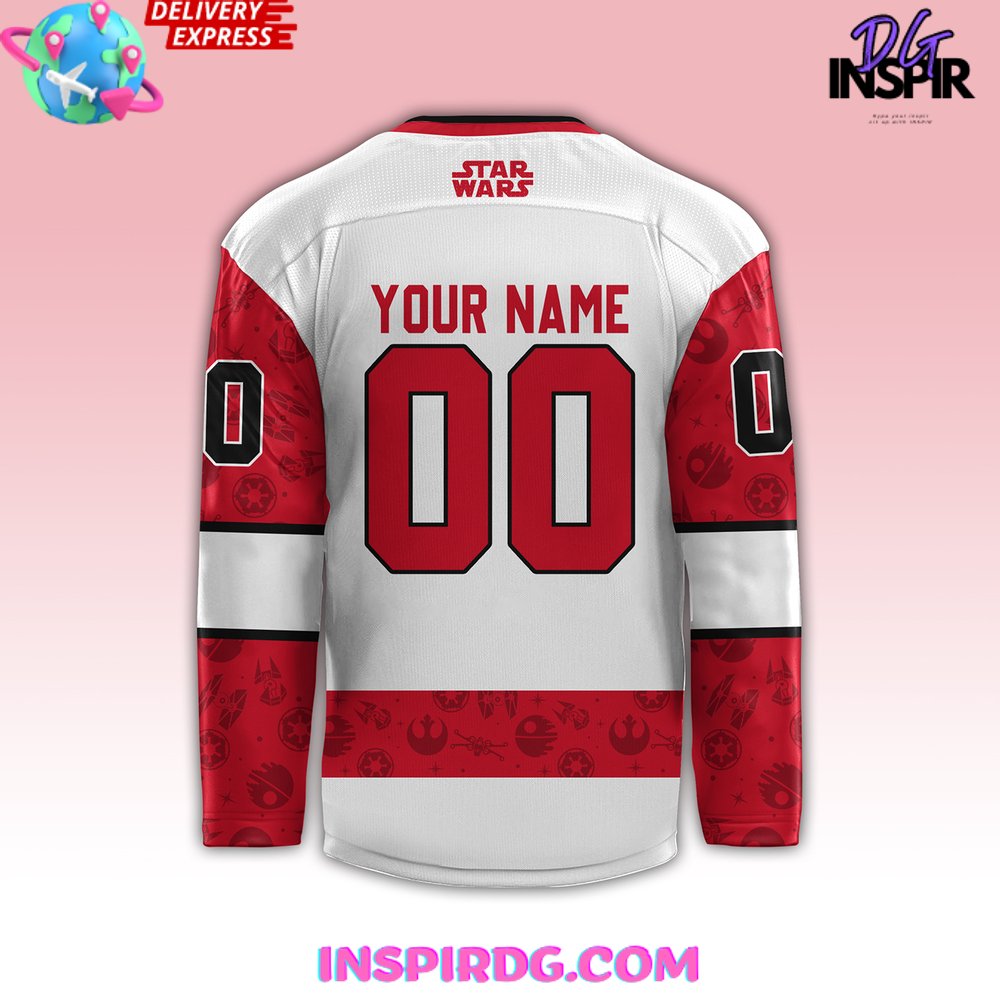 Carolina Hurricanes X Star Wars Night 2024 Custom Hockey Jersey - Image 3