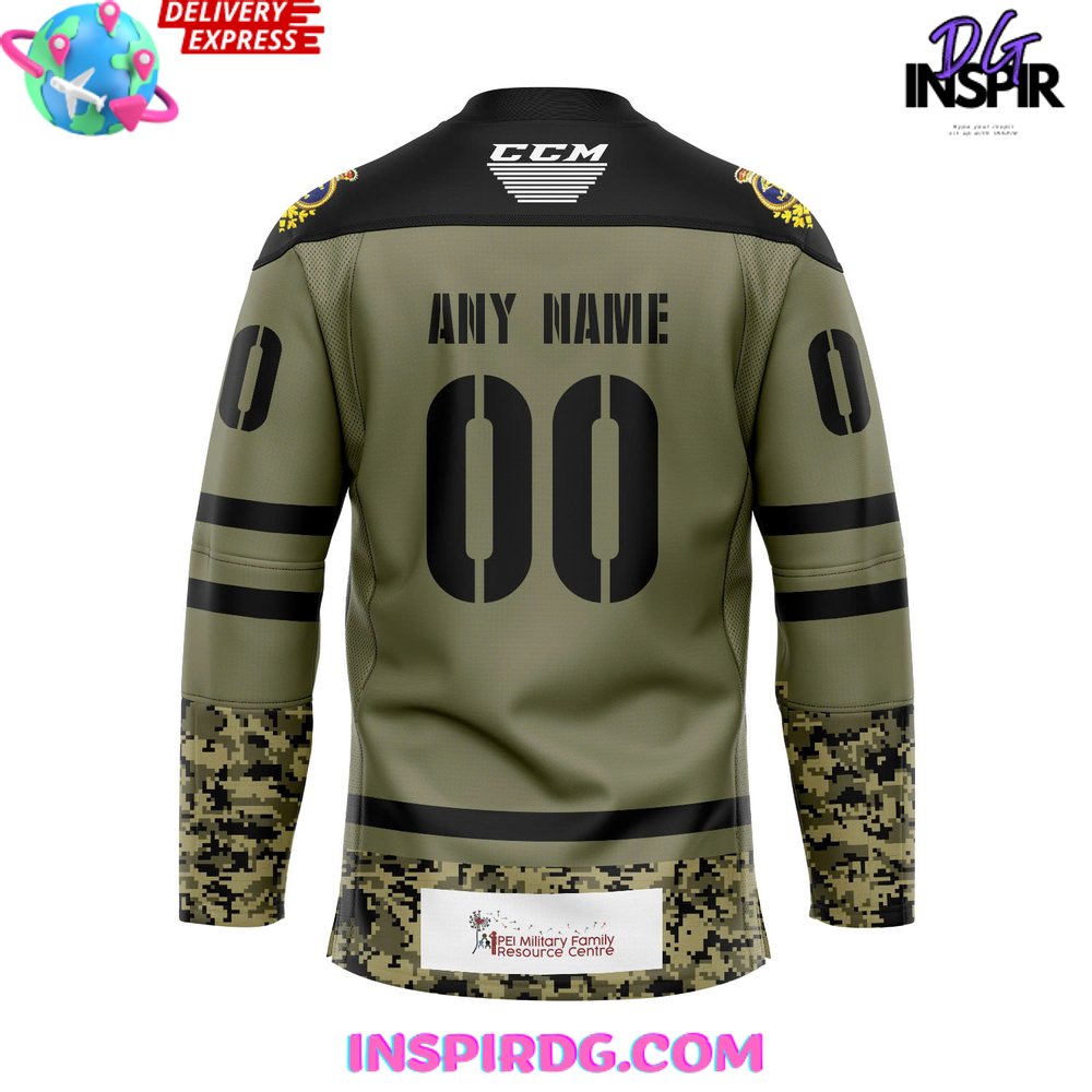 Charlottetown Islanders Military Appreciation Special Hockey Jersey - Image 3