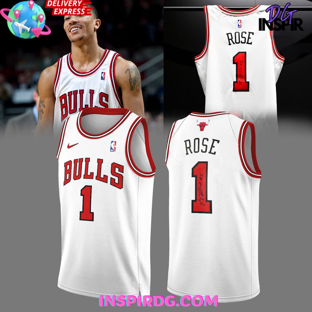 Chicago Bulls Derrick Rose Signature Basketball Jersey