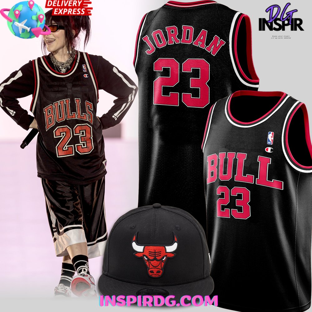 Chicago Bulls X Billie Eilish Black Basketball Jersey