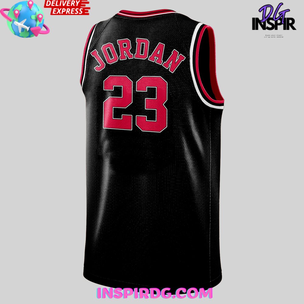 Chicago Bulls X Billie Eilish Black Basketball Jersey - Image 3