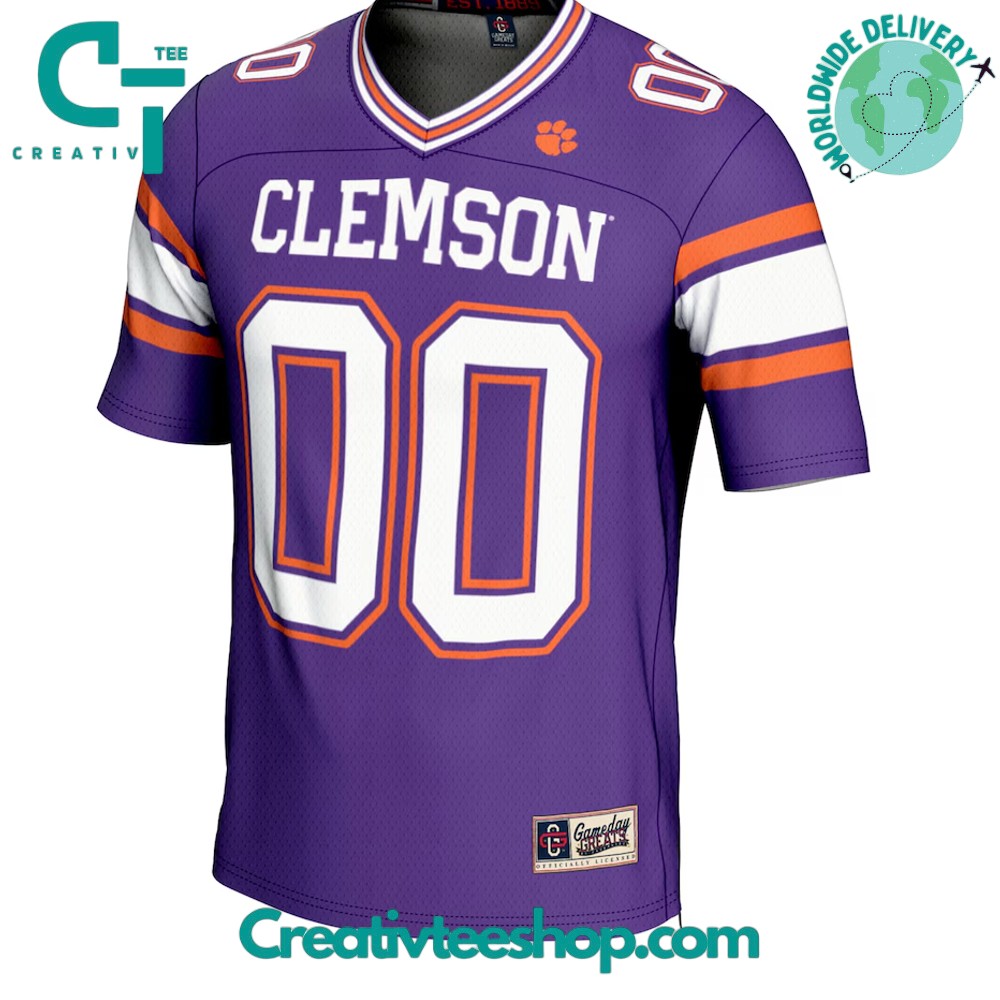 Clemson Tigers Gameday Greats Purple Football Jersey - Image 2