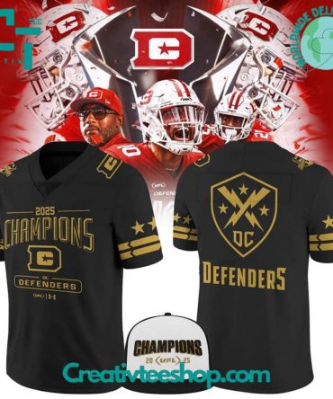 Dc Defenders 2025 United Football League Champions Special Black Football Jersey