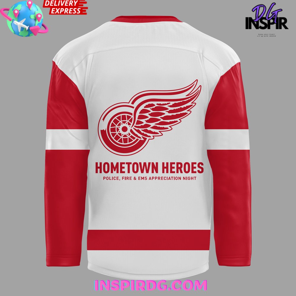 Detroit Red Wings Hometown Heroes Night Special Hockey Jersey - Image 3