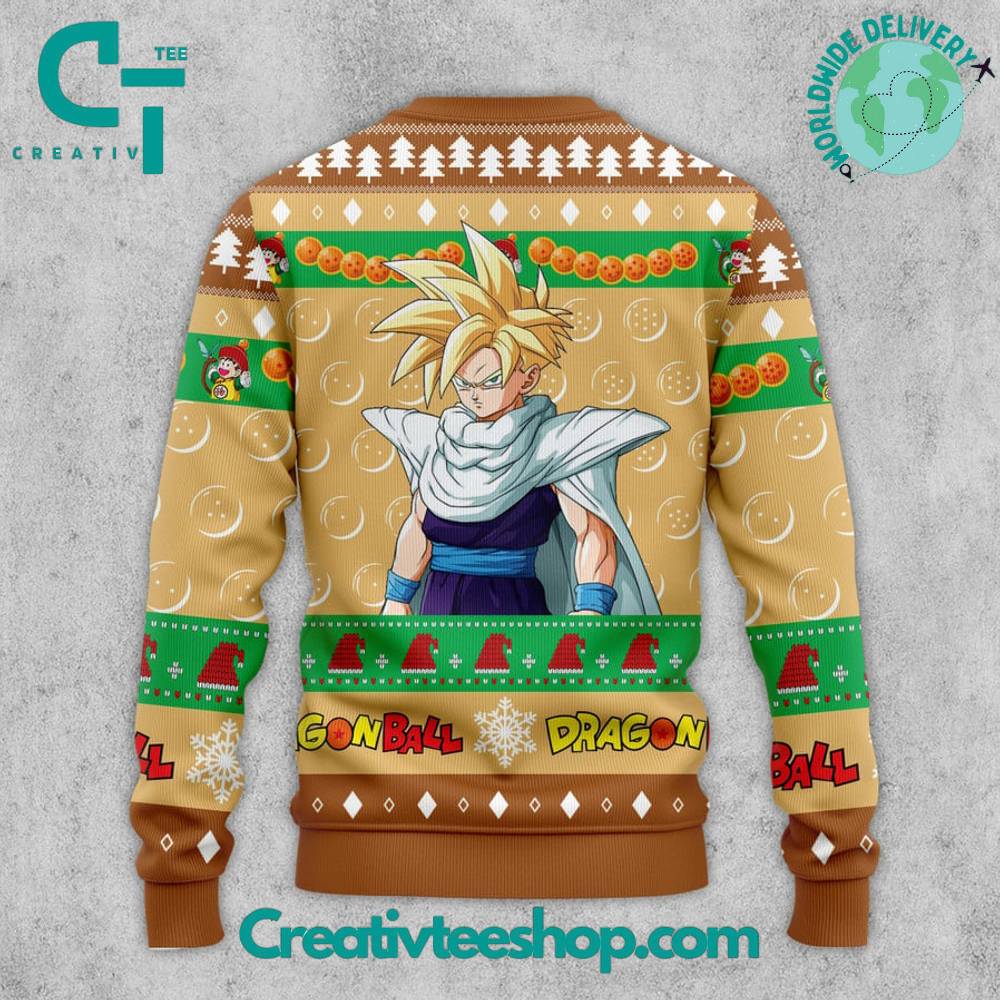 Dragon Ball Gohan Ugly Christmas Sweater - Image 3