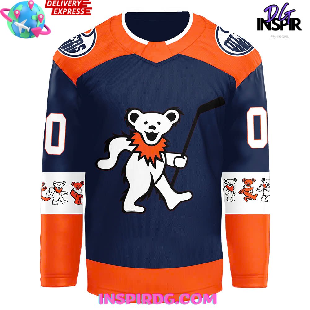 Edmonton Oilers Grateful Dead Night 2024 Hockey Jersey - Image 2