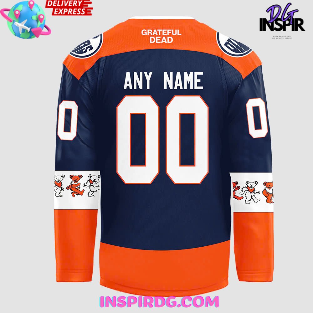 Edmonton Oilers Grateful Dead Night 2024 Hockey Jersey - Image 3