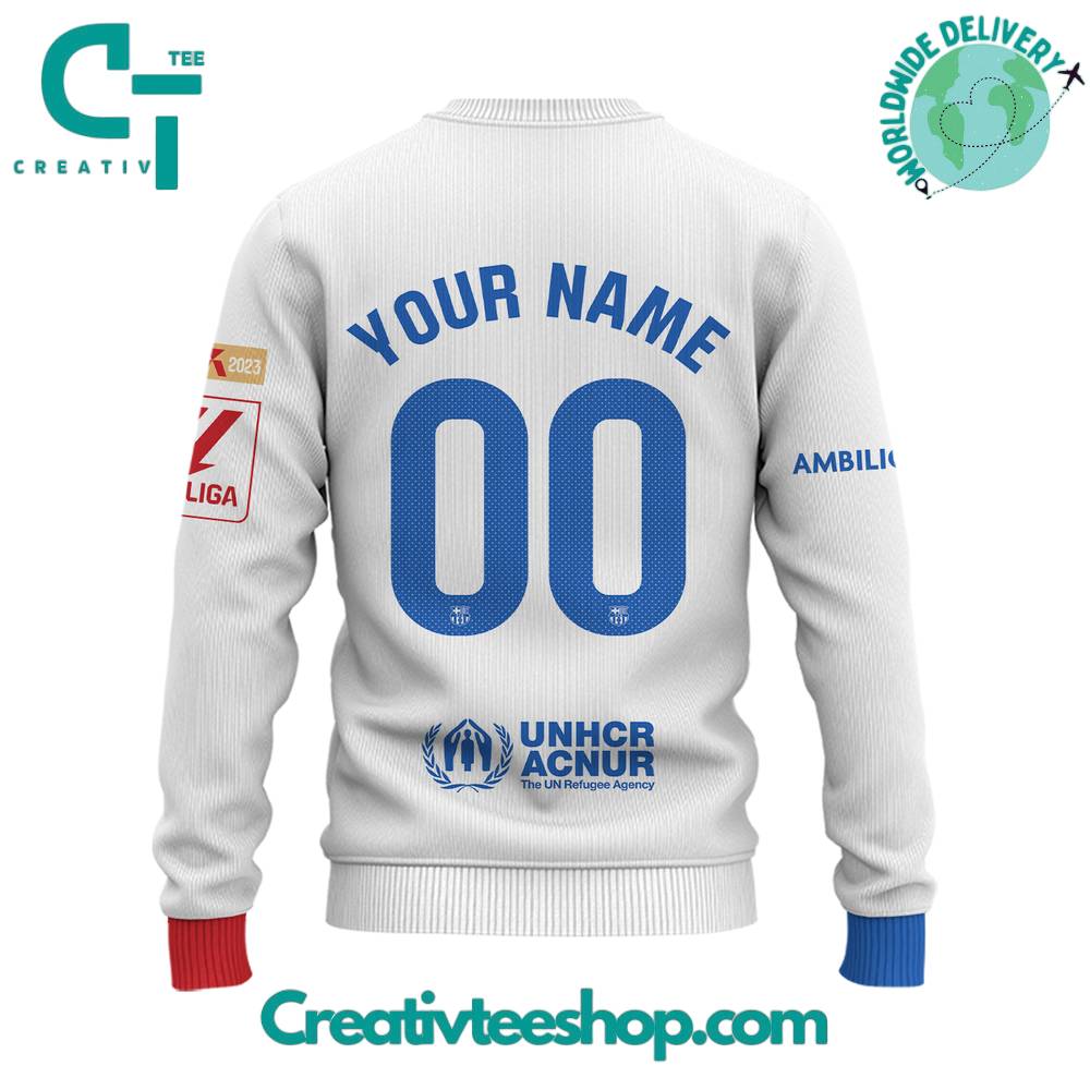 Fc Barcelona Away Kits Personalized Sweater - Image 3