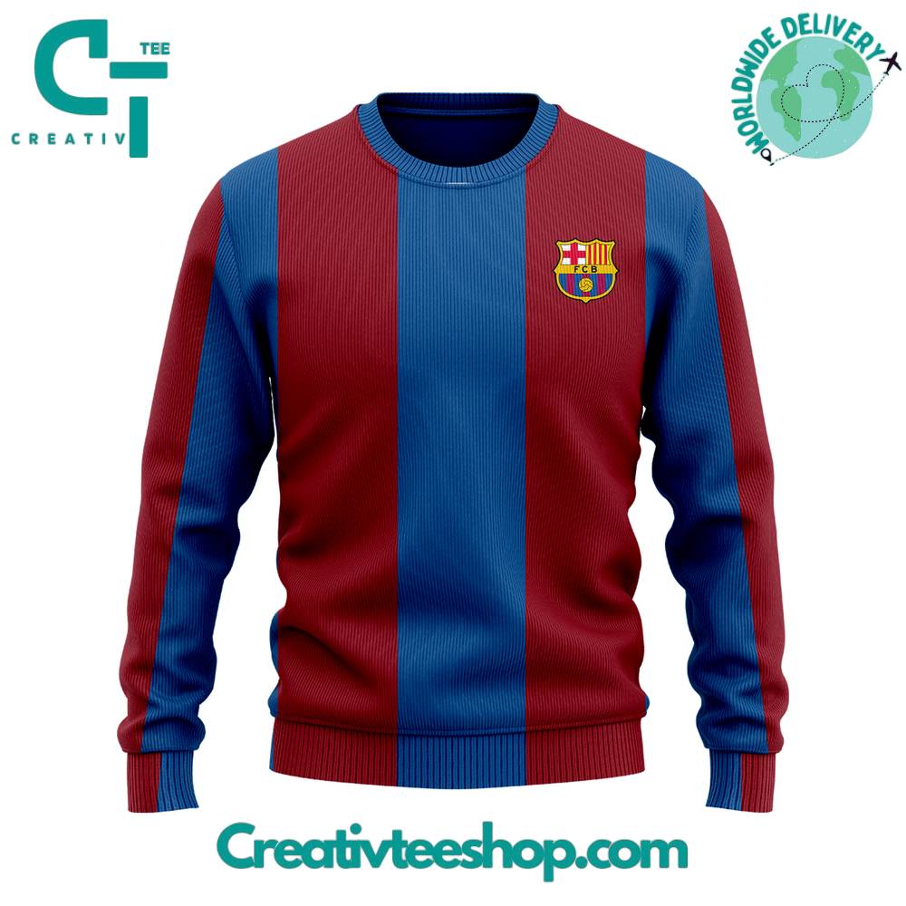 Fc Barcelona Classic Kits Personalized Sweater - Image 2