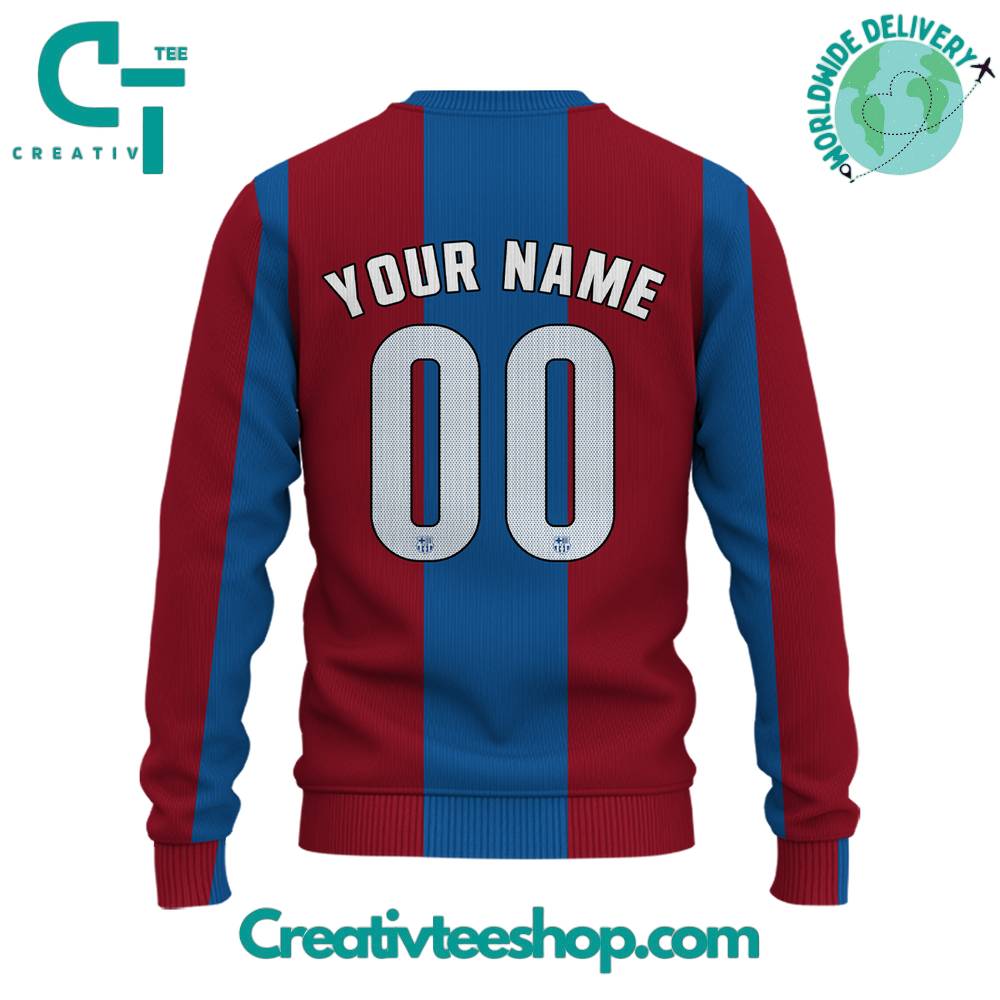 Fc Barcelona Classic Kits Personalized Sweater - Image 3