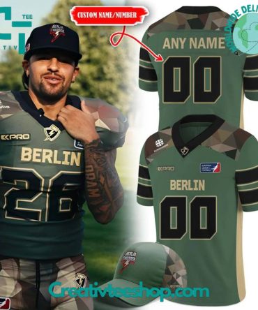 Berlin Thunder Veteranentag 2025 Green Camo Custom Jersey