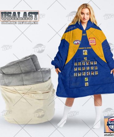 Personalised Afl West Coast Eagles Simpsons Family Blanket Hoodie Hoodie Blanket