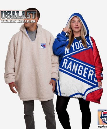 New York Rangers Nhl Fleece Hoodie Blanket