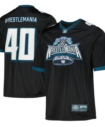 Wwe Wrestlemania 40 Black Football Jersey