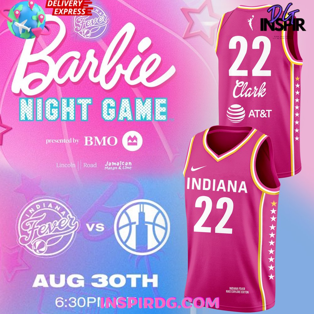 Indiana Fever X Barbie Night 2024 Basketball Jersey - Image 2