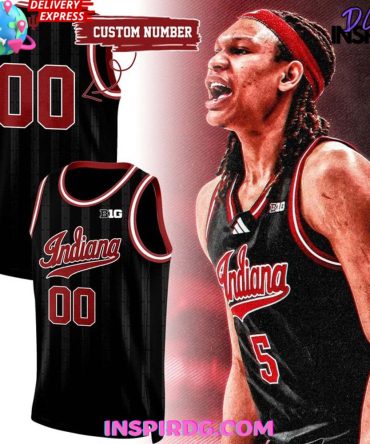 Indiana Hoosiers Men’S Basketball 2025 Black Uniform Jersey