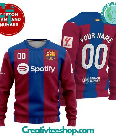 Fc Barcelona Home Kits Personalized Sweater