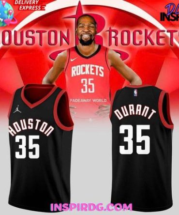 Kevin Durant Houston Rockets #35 Black Version Basketball Jersey