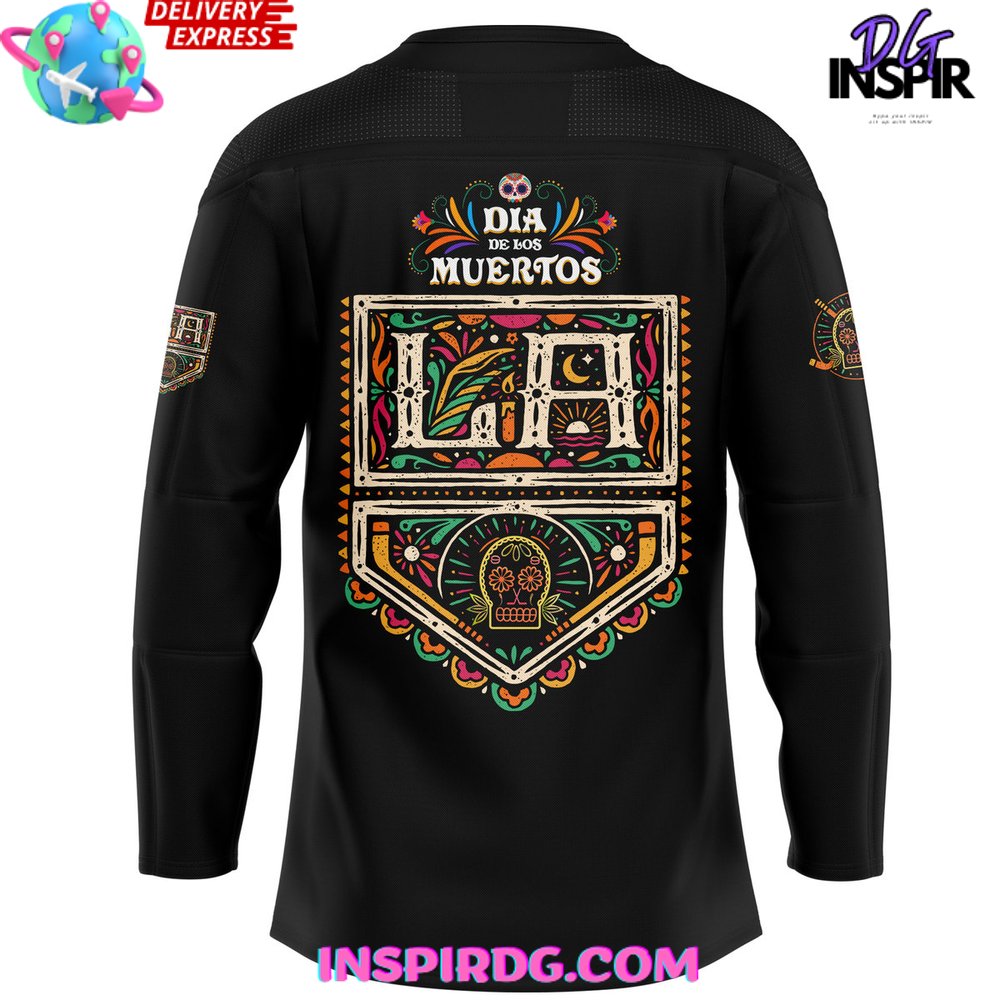 Los Angeles Kings Dia De Los Muertos Special Hockey Jersey - Image 3
