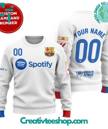Fc Barcelona Away Kits Personalized Sweater