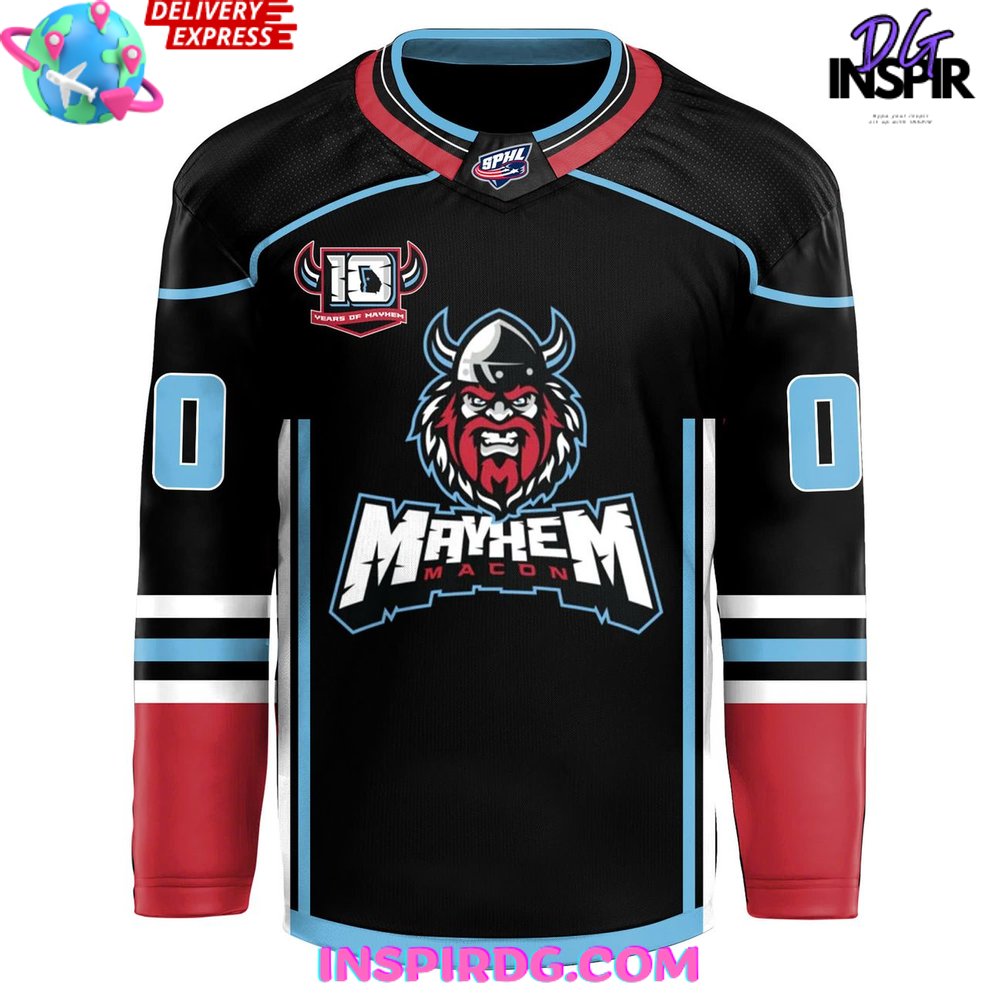 Macon Mayhem Back Home Game 2025 Hockey Jersey - Image 2