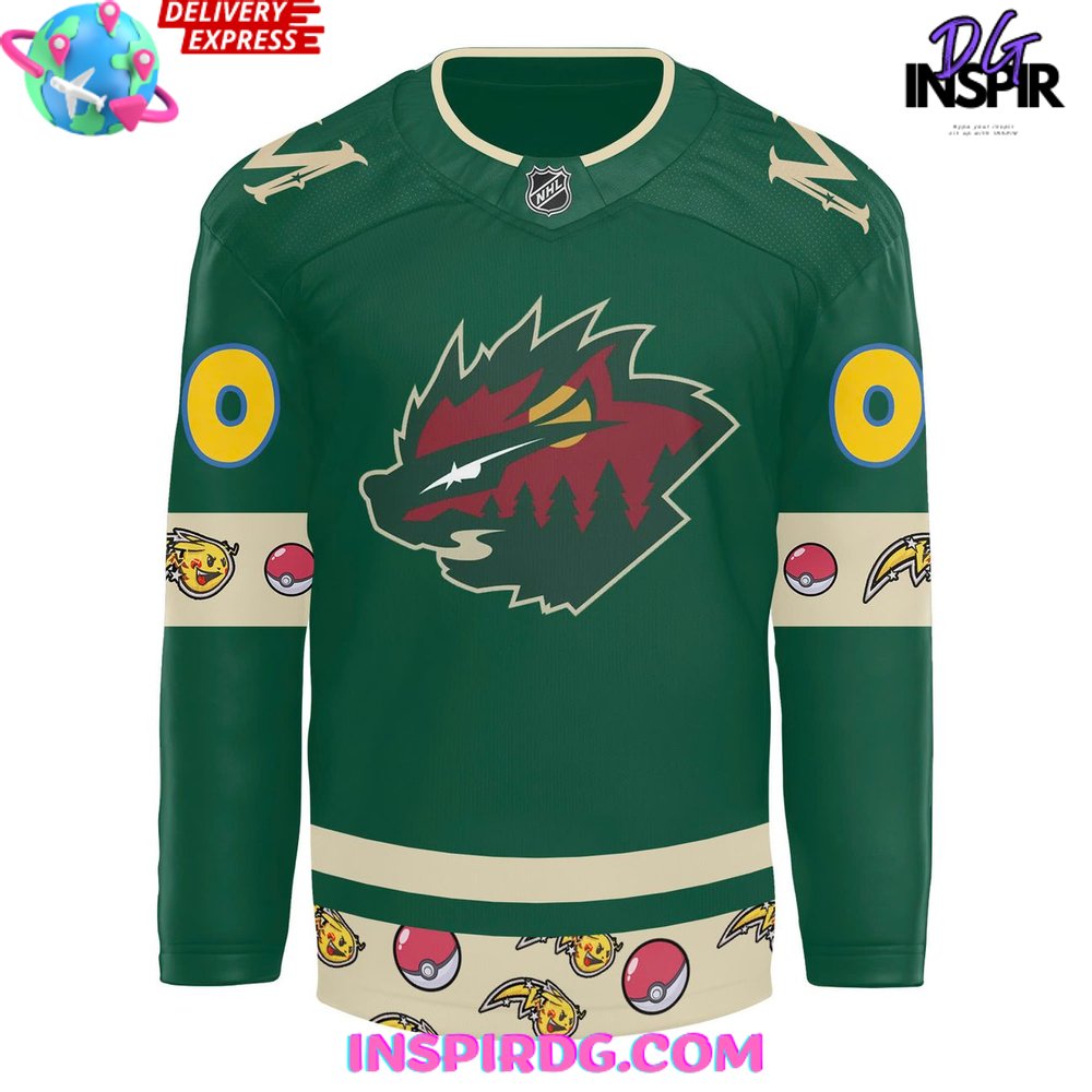 Minnesota Wild X Pokémon Special Hockey Jersey - Image 2