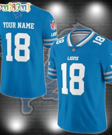 Nfl Detroit Lions Logo Team Custom Football Jersey, Football Jersey Shirt