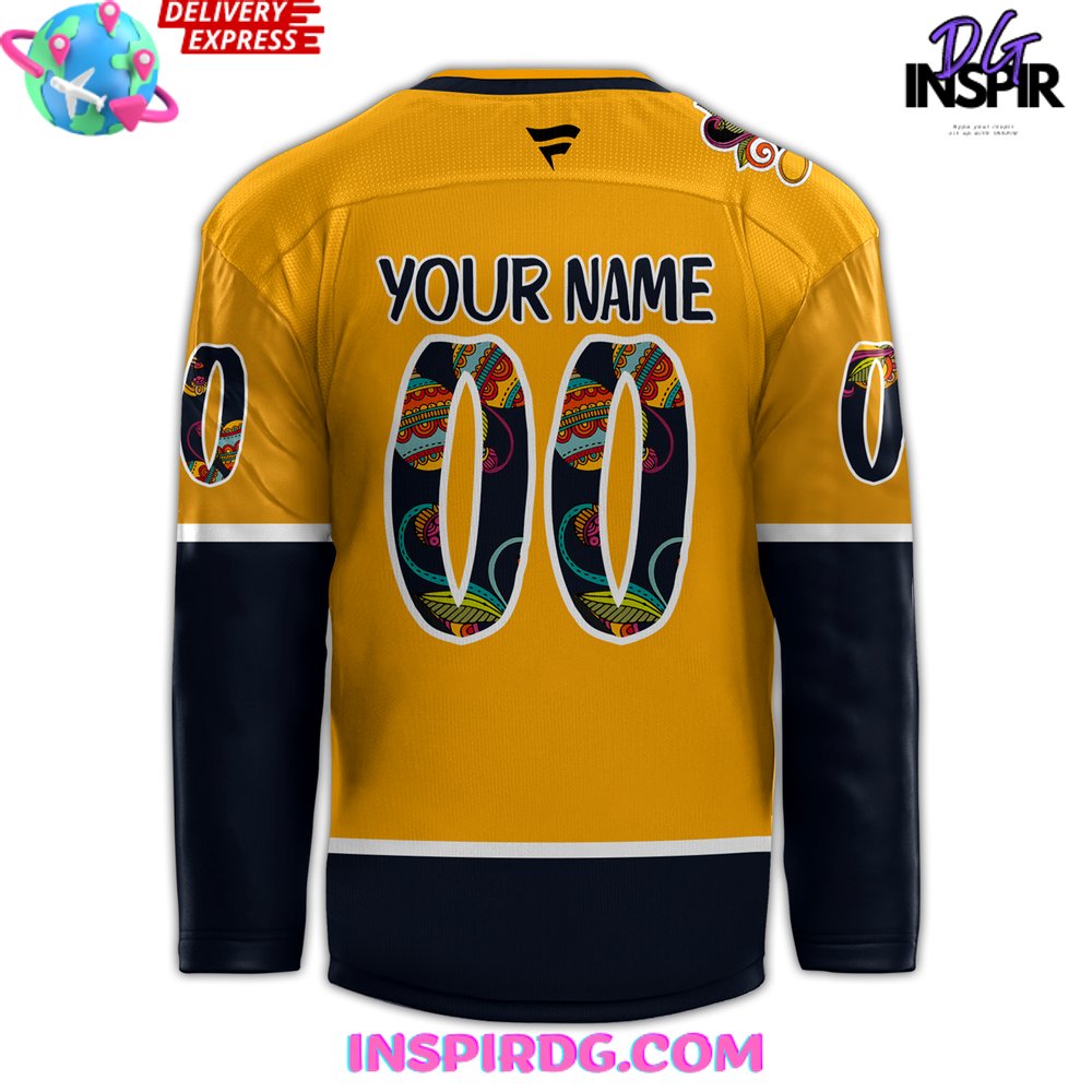 Nashville Predators X Hispanic Music Heritage Night 2024 Special Hockey Jersey - Image 3