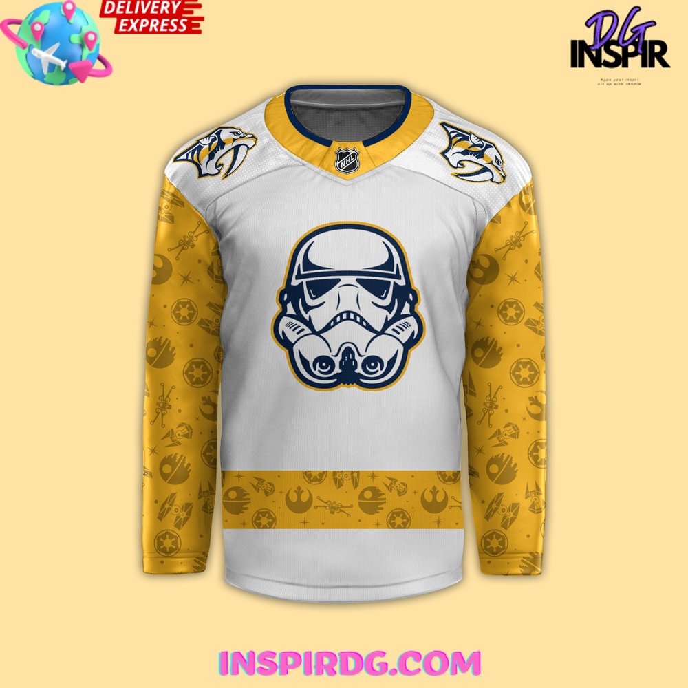 Nashville Predators X Star Wars Night 2024 Hockey Jersey - Image 2