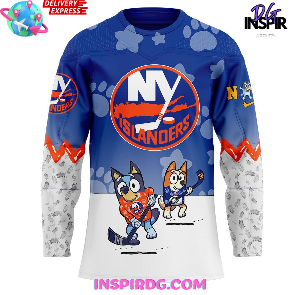 New York Islanders Bluey And Bingo Special Jersey - Image 2