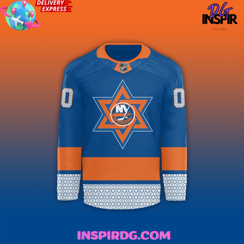 New York Islanders Jewish Heritage Night Special Hockey Jersey - Image 2