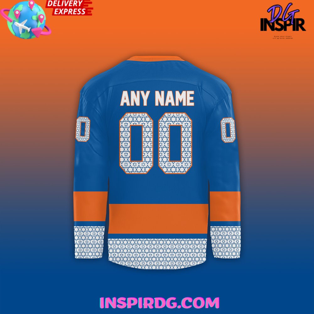 New York Islanders Jewish Heritage Night Special Hockey Jersey - Image 3