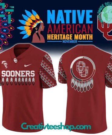 Oklahoma Sooners Ncaa Native American Heritage Month Limited Edition Football Jersey