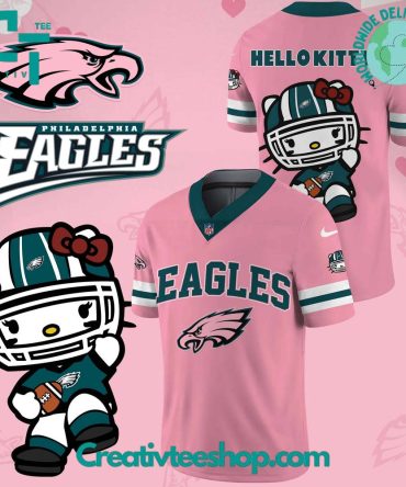 Philadelphia Eagles X Hello Kitty Pink Football Jersey