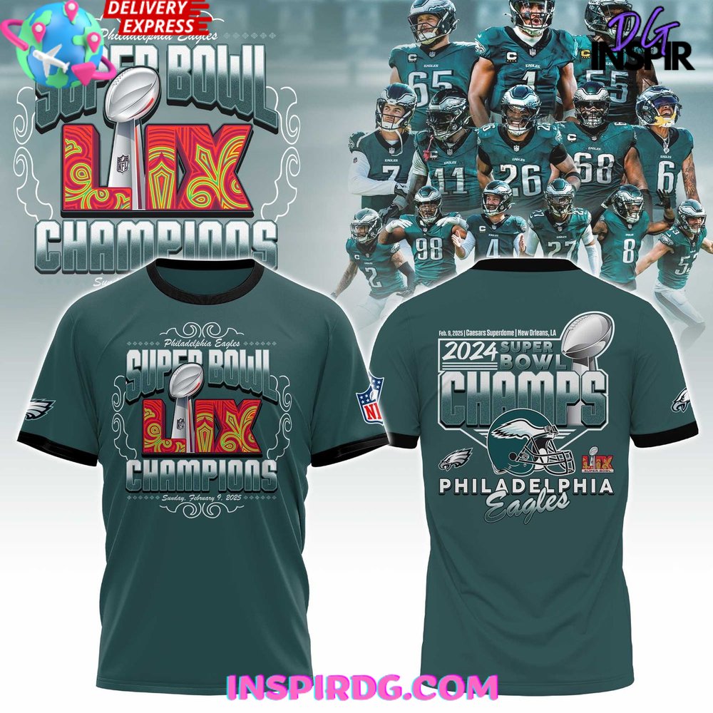Philadelphia Eagles Nfl Super Bowl Lix Champions Limited T-Shirt