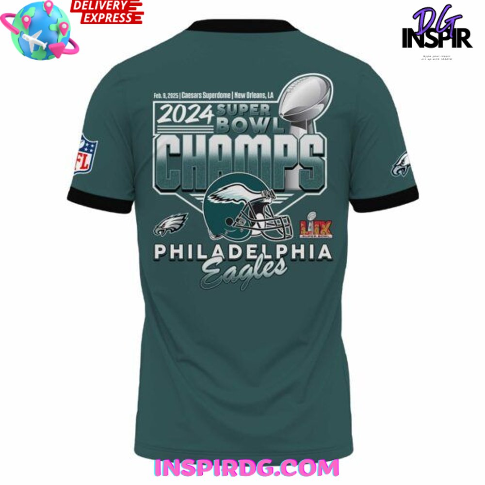 Philadelphia Eagles Nfl Super Bowl Lix Champions Limited T-Shirt - Image 3