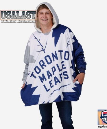 Nhl Toronto Maple Leafs Big Logo Fleece Hoodie Blanket
