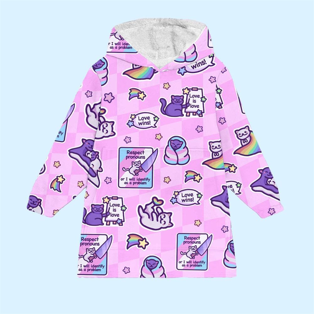 Pride Cat Blanket Hoodie