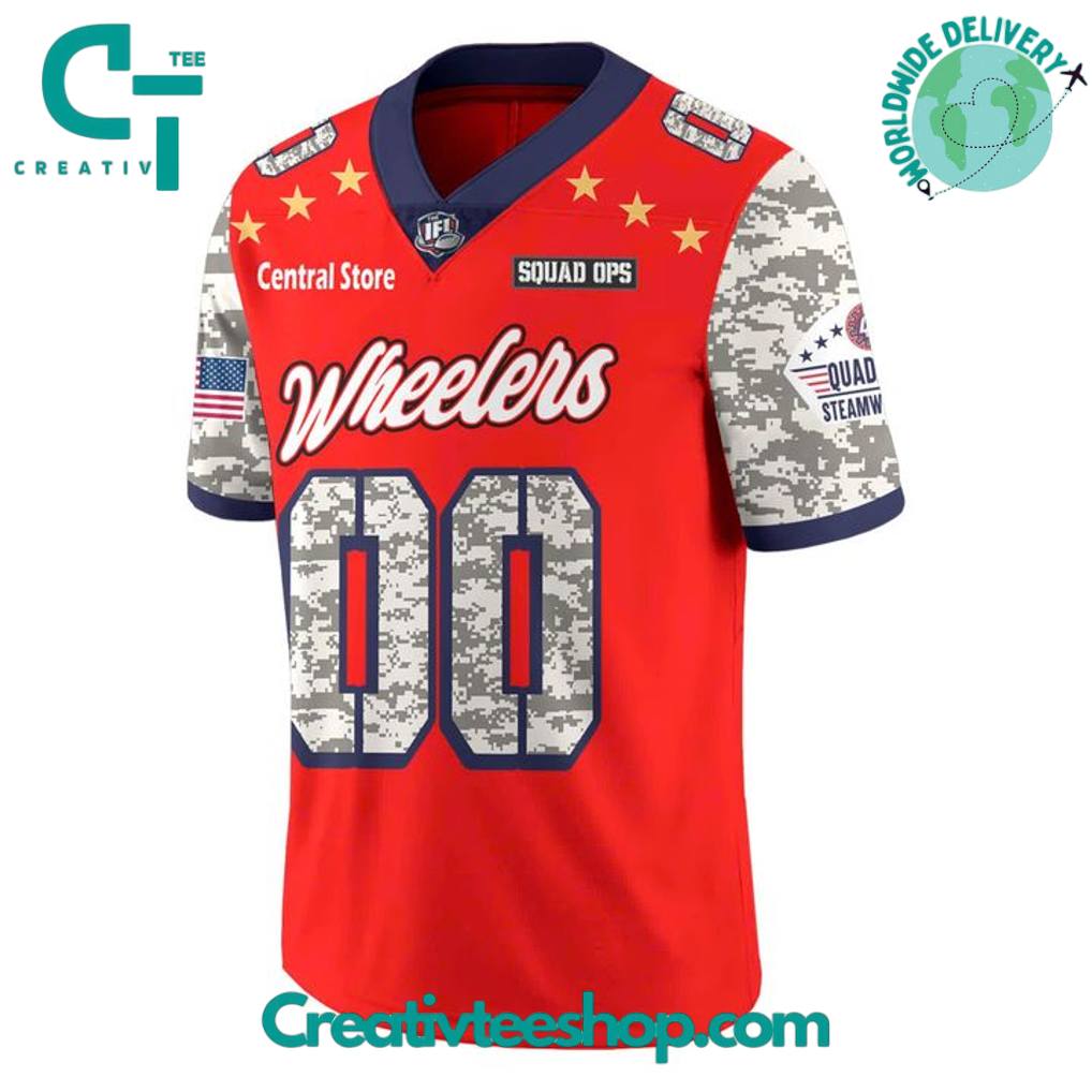 Quad City Steamwheelers X 2025 Military Appreciation Night Custom Football Jersey - Image 2