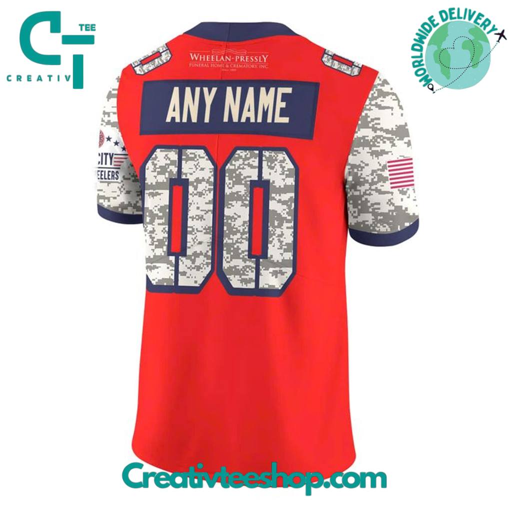 Quad City Steamwheelers X 2025 Military Appreciation Night Custom Football Jersey - Image 3