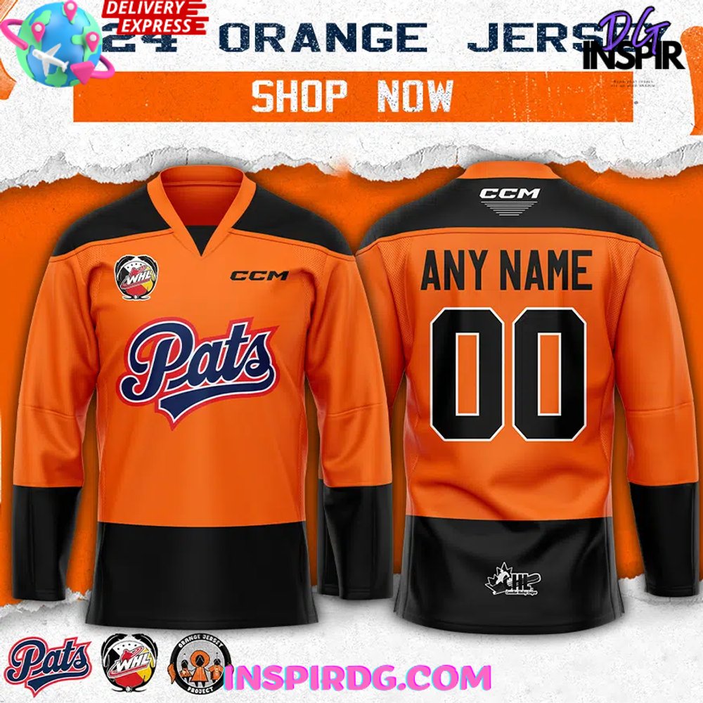 Regina Pats Project 2024 Orange Hockey Jersey