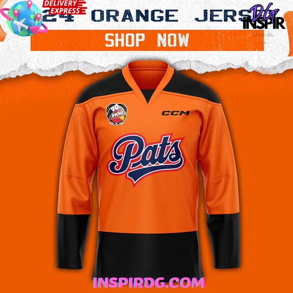 Regina Pats Project 2024 Orange Hockey Jersey - Image 2